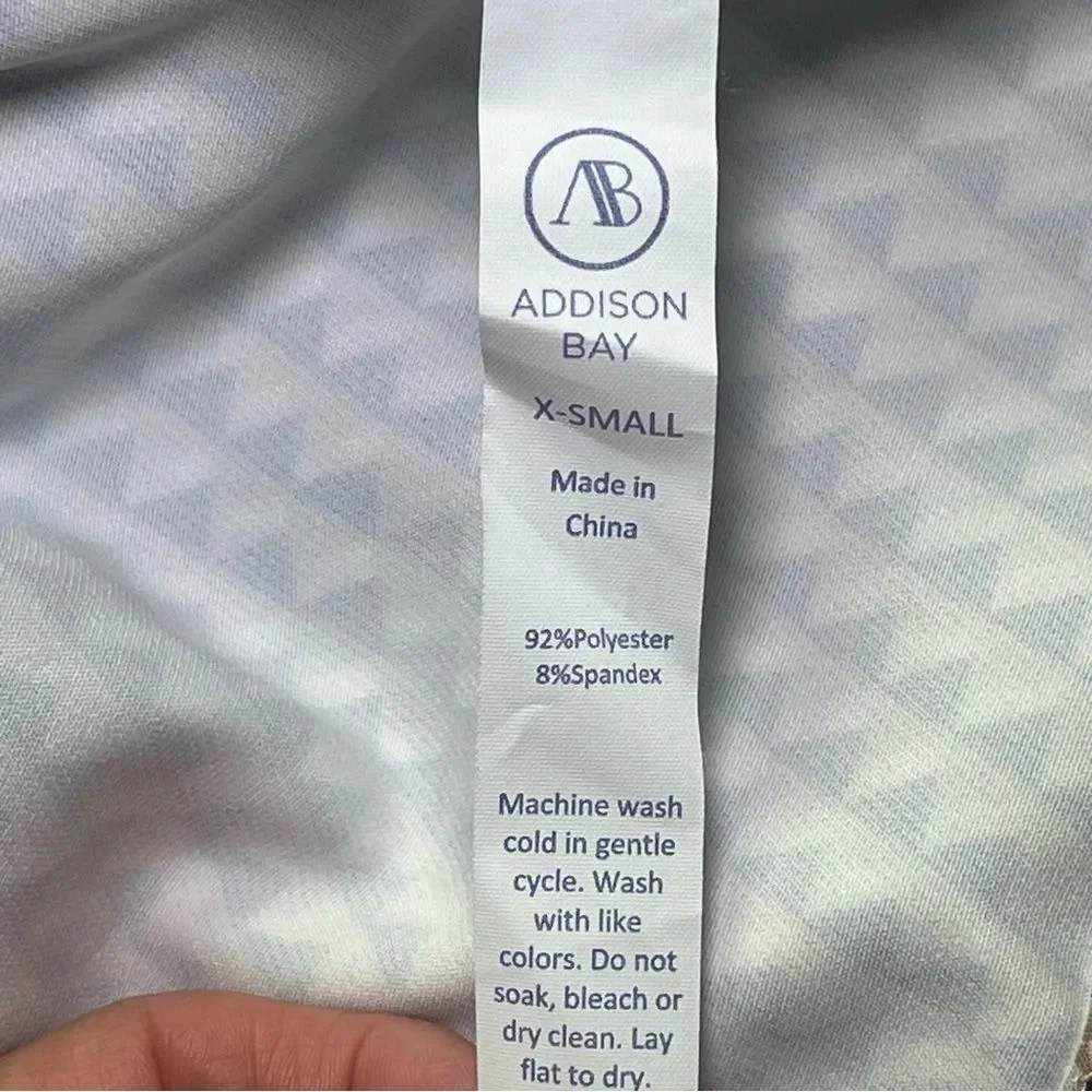 Addison Bay Botanist Peplum Top Navy Tan XS - Picture 10 of 13